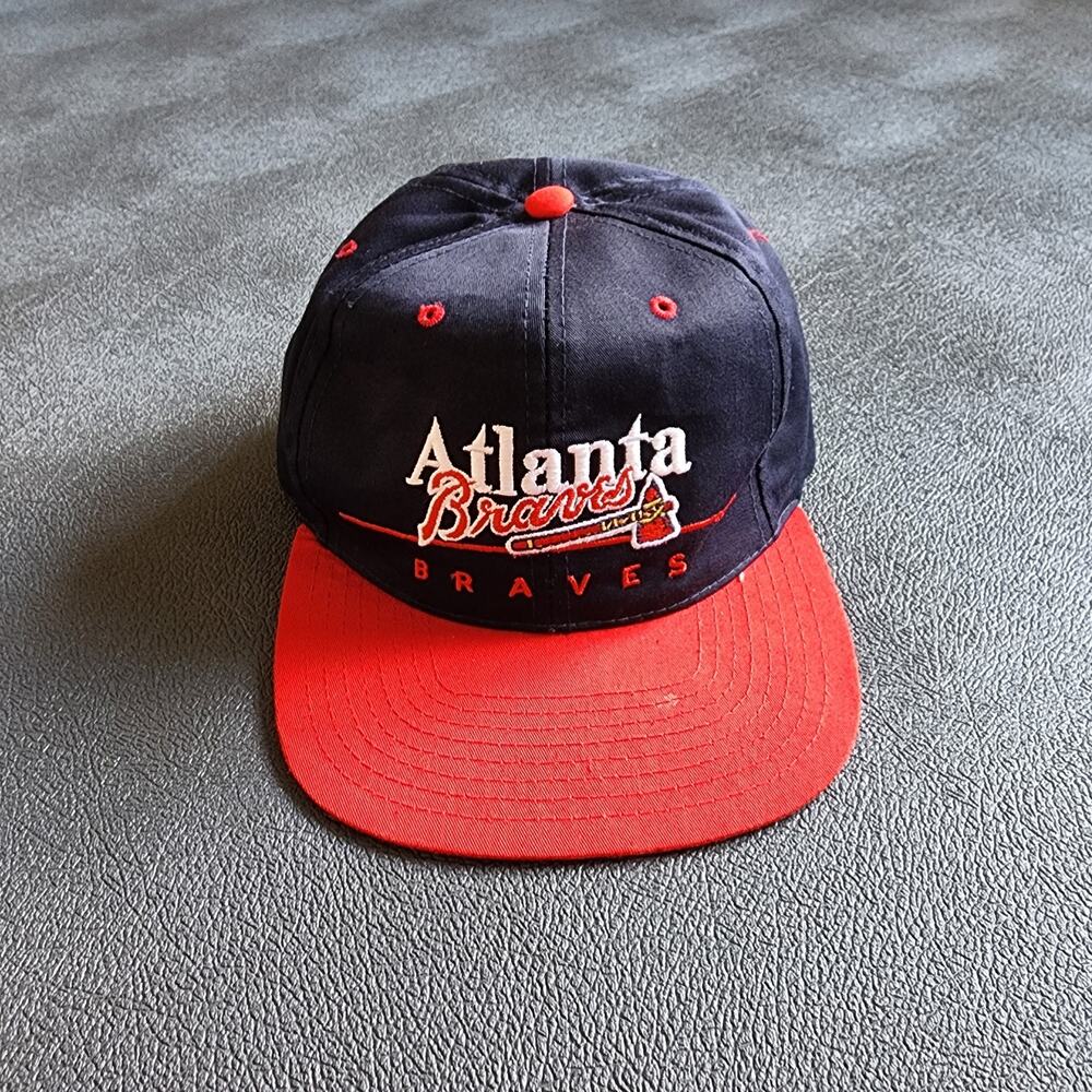 Vintage 90's Atlanta Braves MLB Twins Enterprise Two Tone Hat OSFM